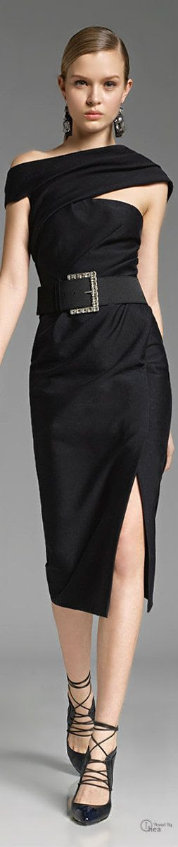 Fashionista: Nice Black Belted Dress
