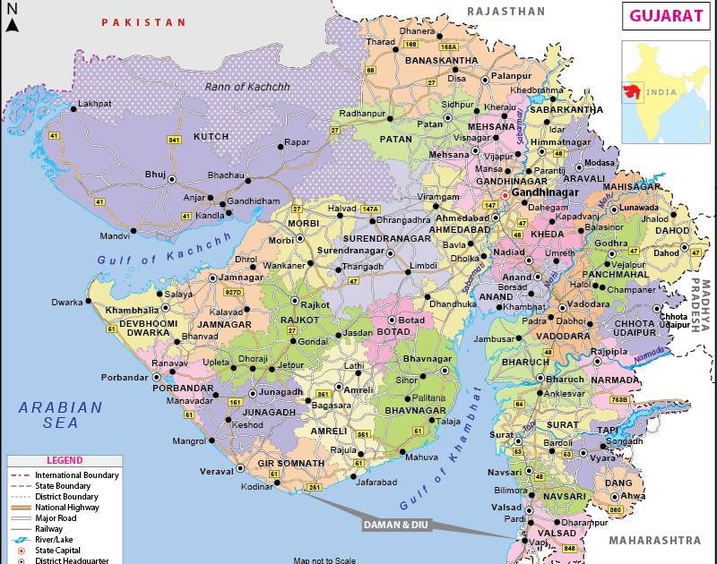 Map Of Gujarat And Rajasthan | Draw A Topographic Map