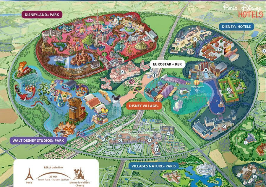 Disneyland Paris Map 2021 Eurodisney Map Disneyland Paris Park Map ...