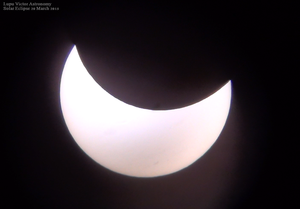 Eclipsa de Soare 20 Martie 2015 prin Telescop.