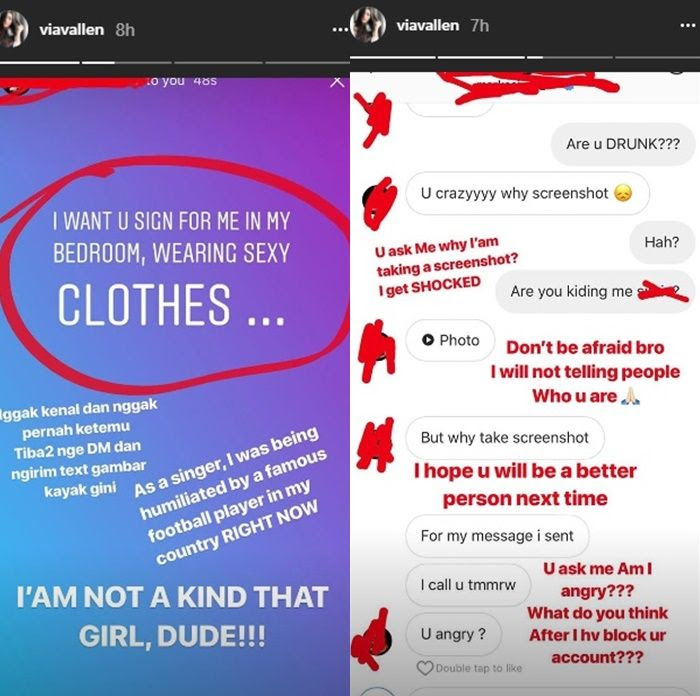 Screenshot Insta Story Via Vallen