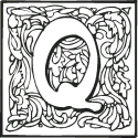 Ornamental Letter Q