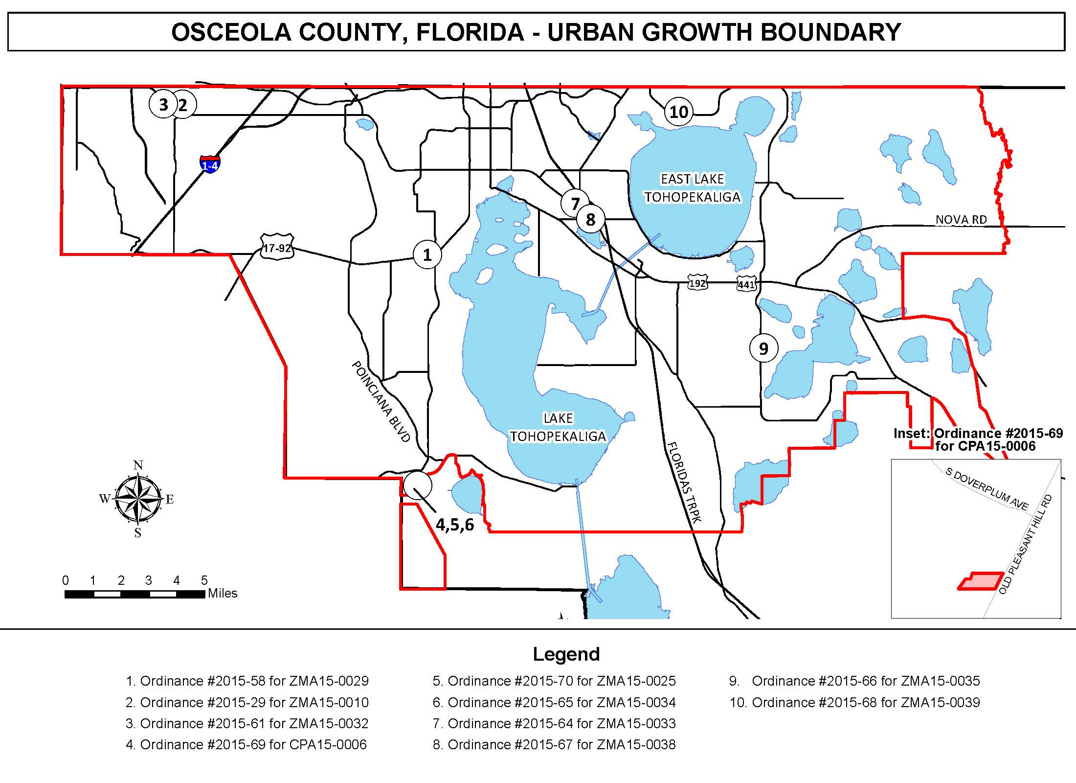 Osceola County Zoning Map Vector U S Map