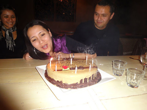 Blowing out the candles
