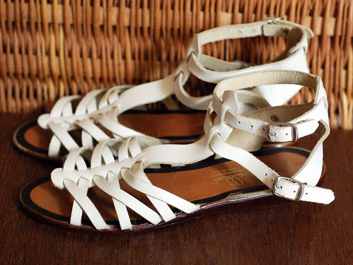 White Gladiator Sandals 2