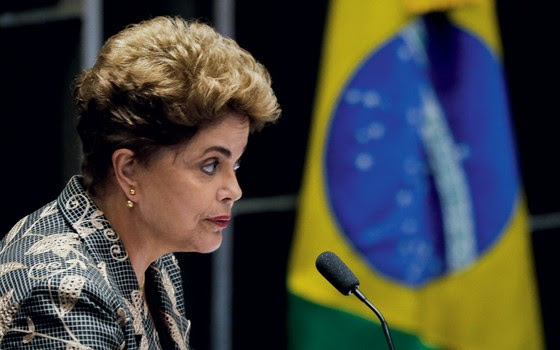 Presidente afastada Dilma Rousseff durante defesa no Plenário do Senado (Foto: Edilson Rodrigues/Agência Senado)