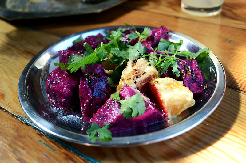 Roasted Beets in Coconut Milk and Curry Leaves
