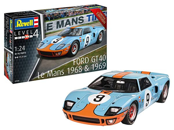 Revell 1/24 Ford GT 40 Le Mans 1968 (07696) Instruction Manual, Color Guide & Paint Conversion Chart