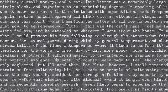 poe black cat sample