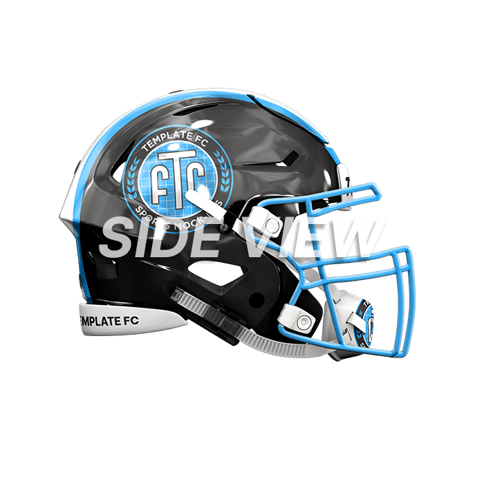 Download Matte American Football Helmet Mockup Right View