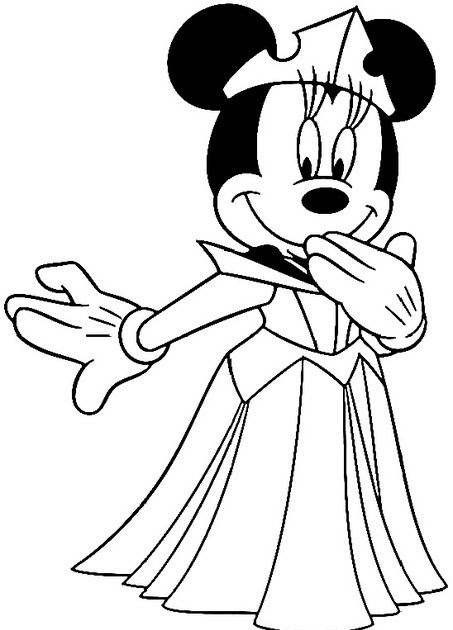 Minnie Mouse Cinderella Coloring Pages | Monaicyn Kitchen Ideas