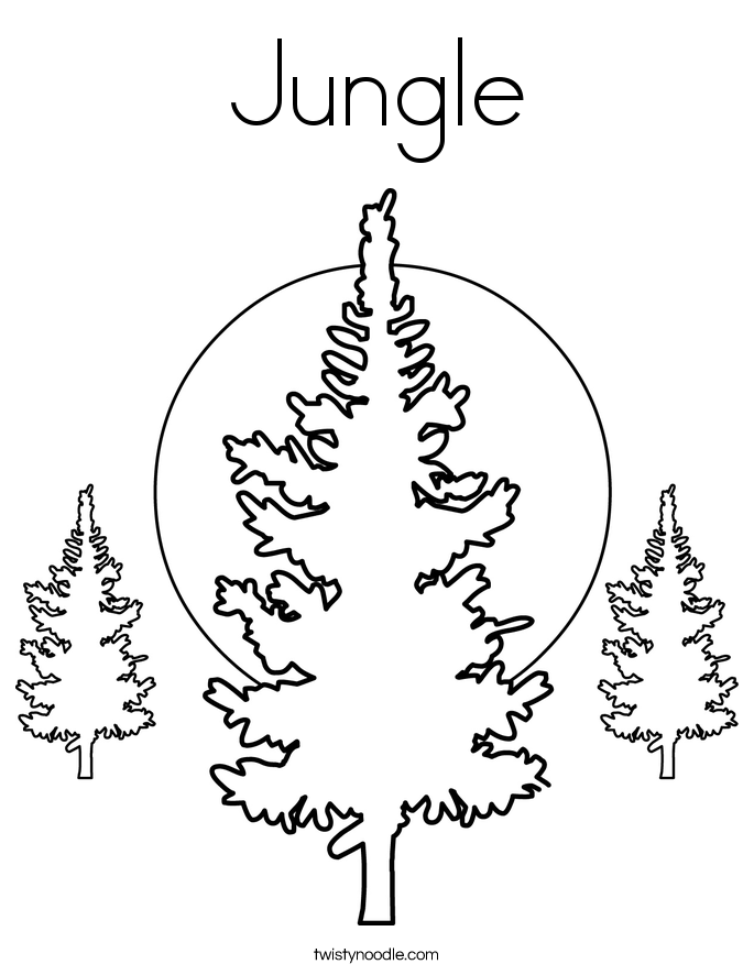 Jungle Tree Coloring Page - my coloring books pages