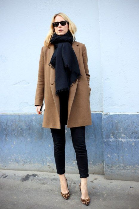 camel + black.