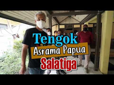 Gubernur Jaten Ganjar Pranowo Besuk Asrama Papua Salatiga Jawa Tengah Minggu (26/4/2020)