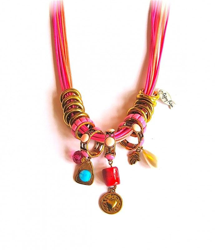http://www.pinterest.com/pin/58828338857150061/ Gipsy Ibiza Love from Ibiza Pink | ketting | Ketting | Gipsy Ibiza | GIPSY IBIZA