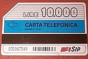 Una carta telefonica Sip Una carta telefonica Sip