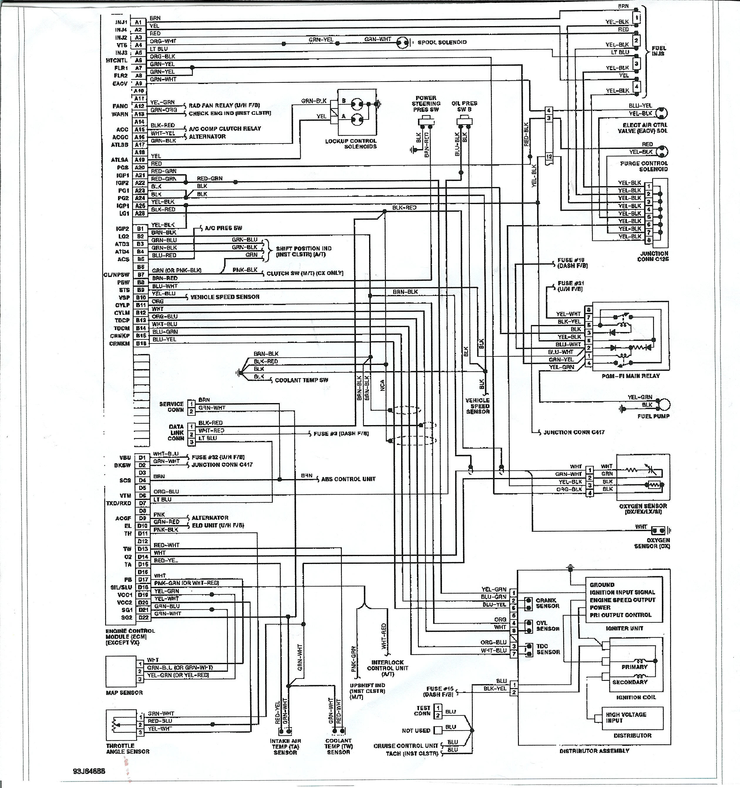 95 Honda Civic Ex Engine Diagram - Wiring Diagram Networks
