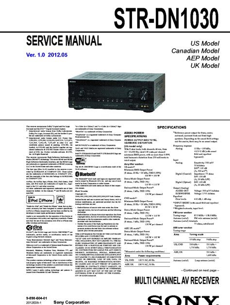 Download AudioBook sony str dn1030 manual pdf English PDF PDF - Addict