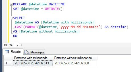 sql varchar datetime milliseconds