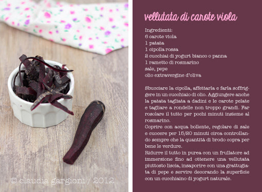 vellutata di carote viola