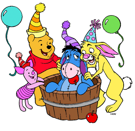 Design 65 of Winnie The Pooh Birthday Clipart | spectrosci