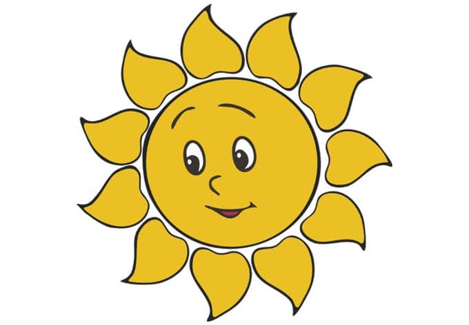 Fensterbild Sonne Vorlage
