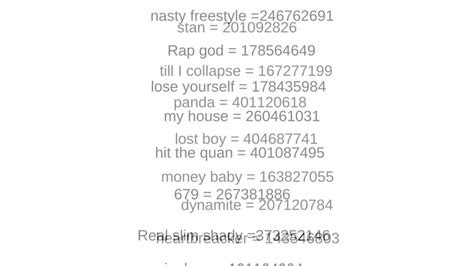 Roblox Song Id List Rap Rxgate Cf Redeem Robux - music codes for roblox 2019 rap robux hack meep city