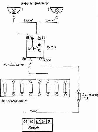 Schaltplan Relais Nebelscheinwerfer