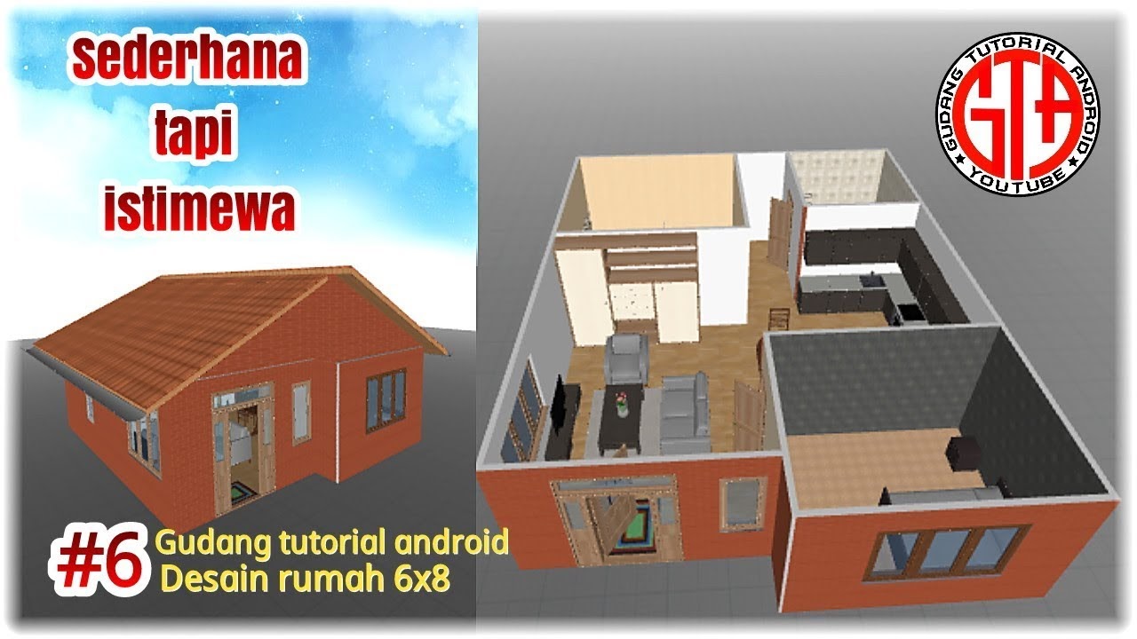 Denah Rumah 6x8 3 Kamar Tidur 1 Lantai Sekitar Rumah