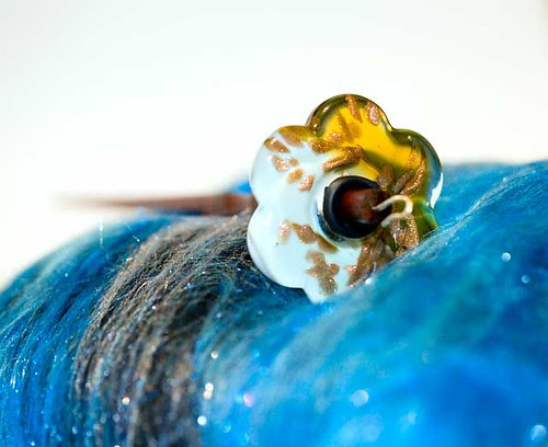 Butterfly Girl Murano Drop Spindle