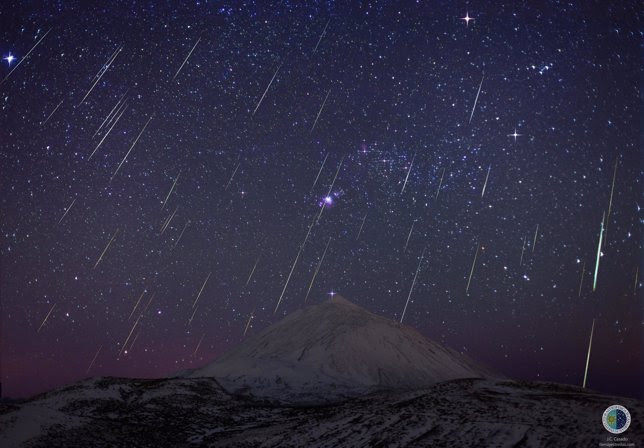 Las Gemínidas sobre el Teide