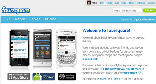Foursquare Main Page