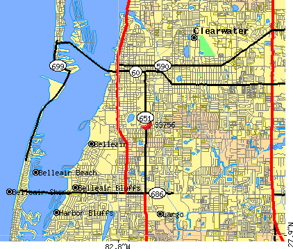 Clearwater Zip Code Map