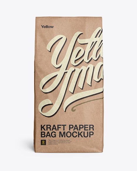 Download Kraft Paper Bag Mockup - Front View Packaging Mockups ...