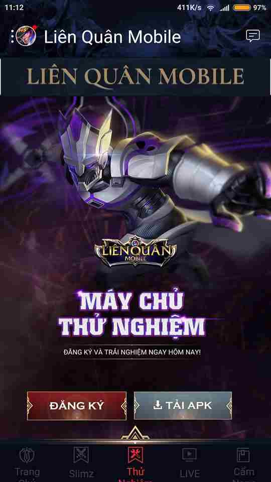 hướng dẫn tải bản test liên quân game liên quân mobile garena test