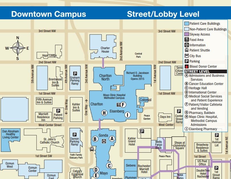 Mayo Clinic Rochester Campus Map | map of interstate