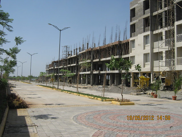 6 Meter Wide Internal Cement Road & A6, A7 & A8 Buildings - Visit Kanchan Vrundavan, 1 BHK & 2 BHK Flats at Koregaon Mul, near Uruli Kanchan Pune 412202