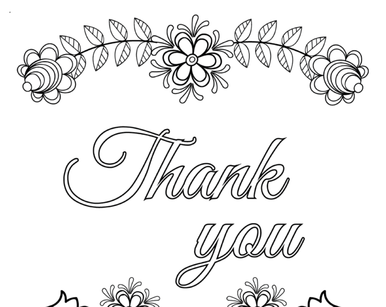 Thank You Coloring Pages / free printable thank you coloring pages