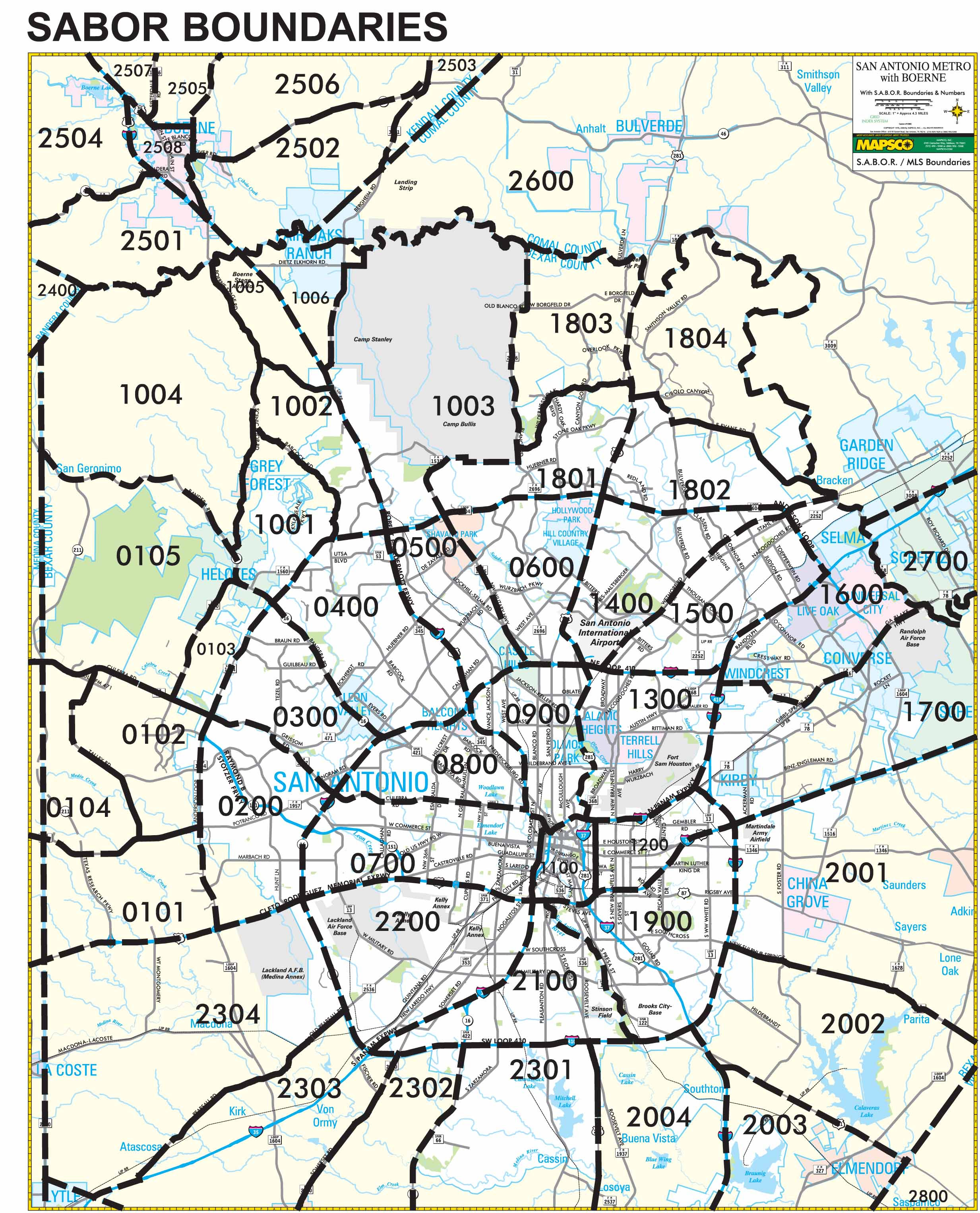 Printable San Antonio Zip Code Map