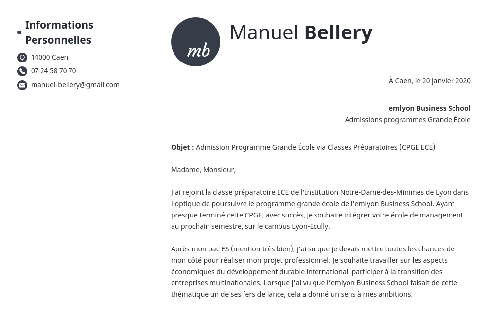 Lettre De Motivation Campus France Economie / Motivation Pour Campus France