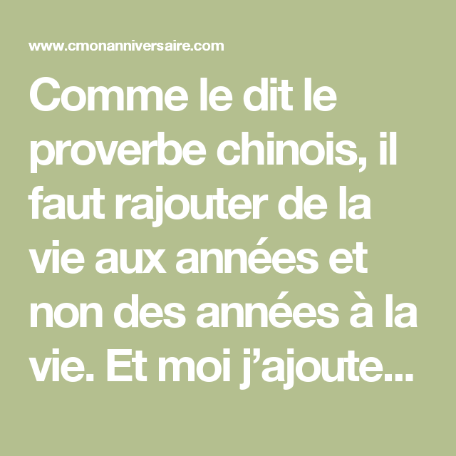 Anniversaire 50 Ans Proverbe Chinois Sumiko