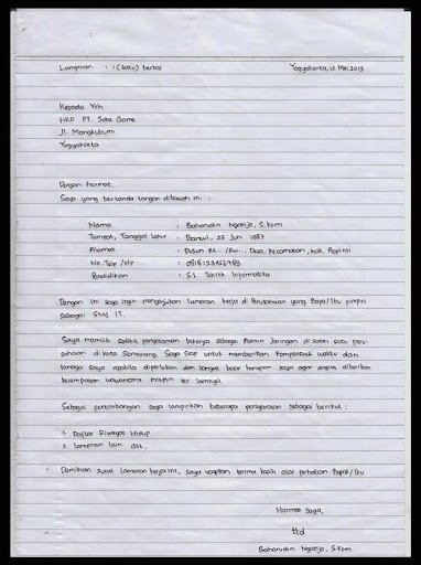 Contoh Surat Lamaran Menjadi Prajurit Tamtama Tni Ad Berbagi Contoh Surat
