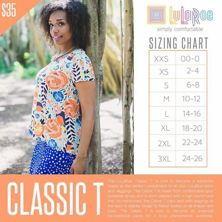 jax lularoe size chart