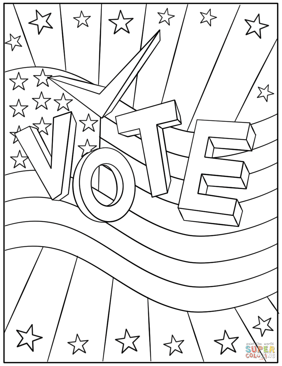 Voting Coloring Pages - free coloring pages
