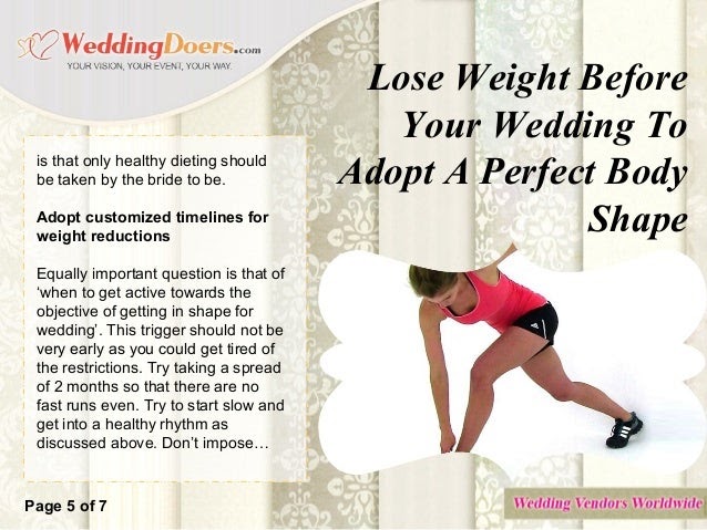 how to lose weight 6 months before your wedding