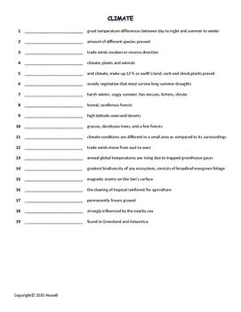 41 Climate Worksheet - Picture Max