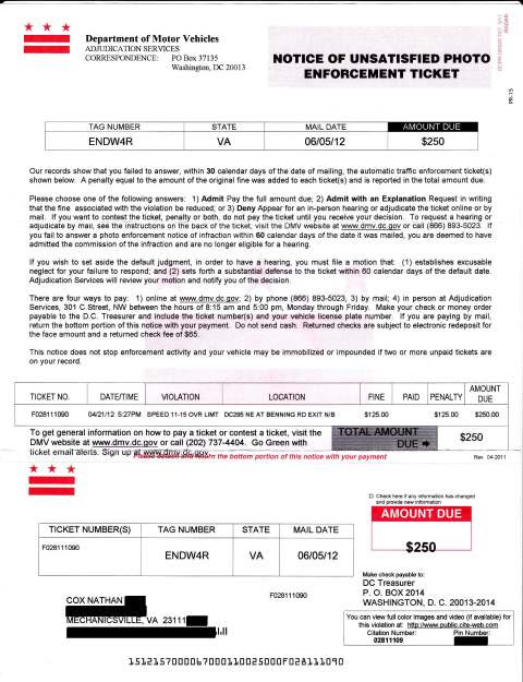 How to Beat a Photo Enforced Speeding Ticket (or Red Light Ticket) IMG 00011 786x1024 How to Beat a Photo Enforced Speeding Ticket (or Red Light Ticket)