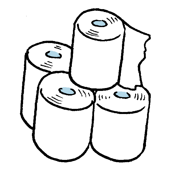 美しい花の画像 元のイラスト トイレットペーパー
