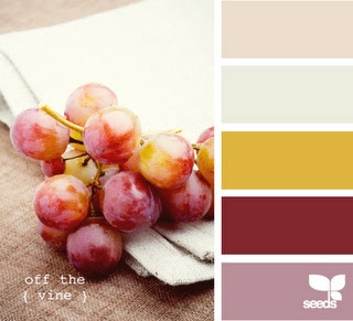 http://www.pinterest.com/pin/392868767464156302/ Off the vine color palette by Design Seeds