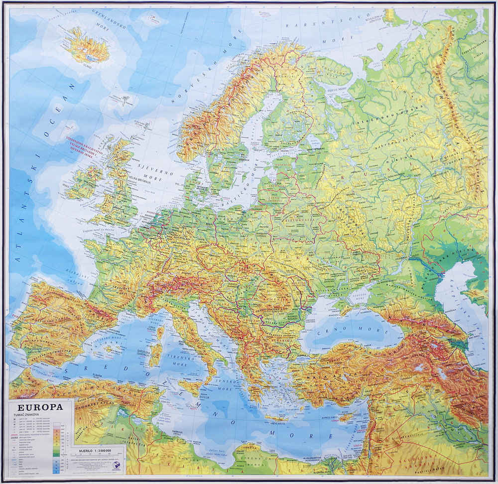 Europa Karta Geografska | karta